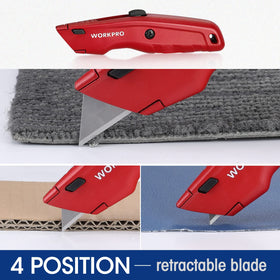 WORKPRO Premium Utility Knife ergonomic handle for comfortable use