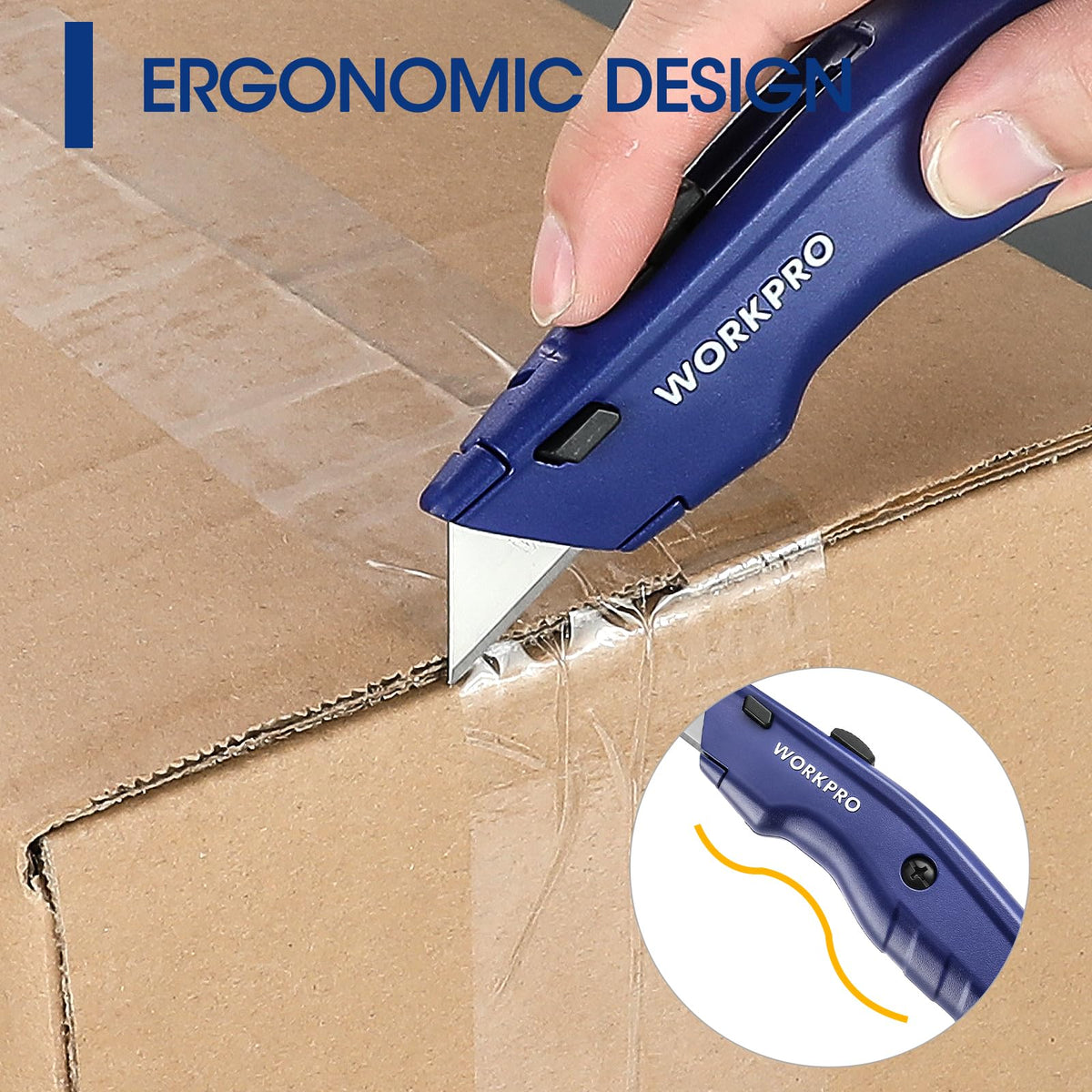 WorkPro Premium Utility Knife includes 10 extra blades for extended projects
