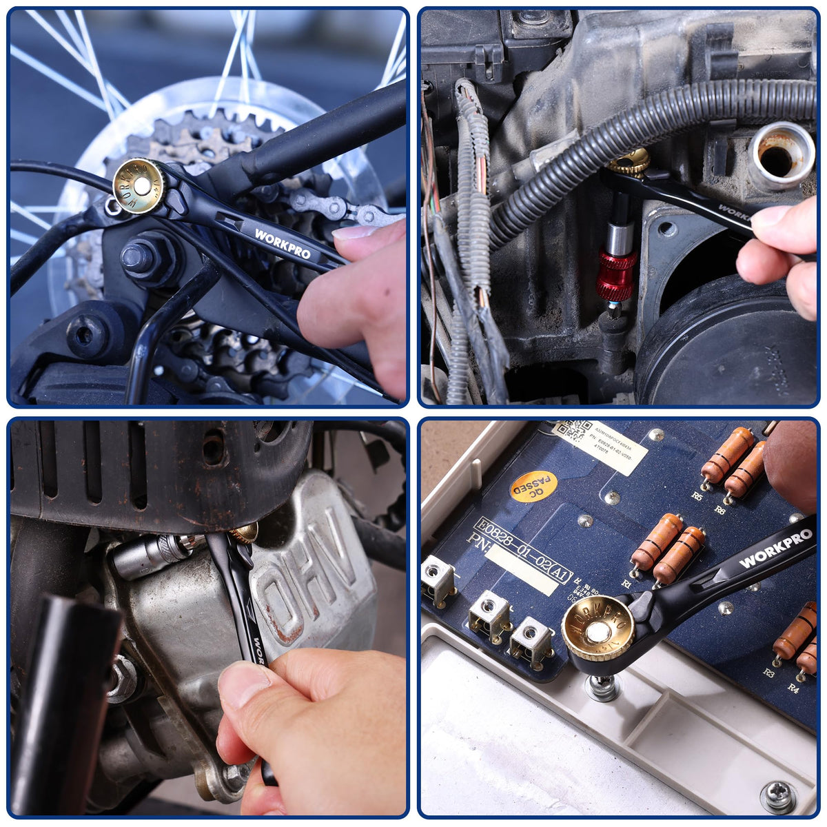 WORKPRO professional-grade DIY kit ideal for bikes, home projects, and appliances