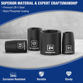 WORKPRO protective case keeps sockets secure and portable between jobs.