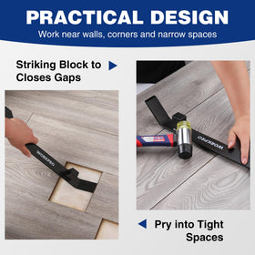 WORKPRO pull bar beveled design enabling access to tight spaces