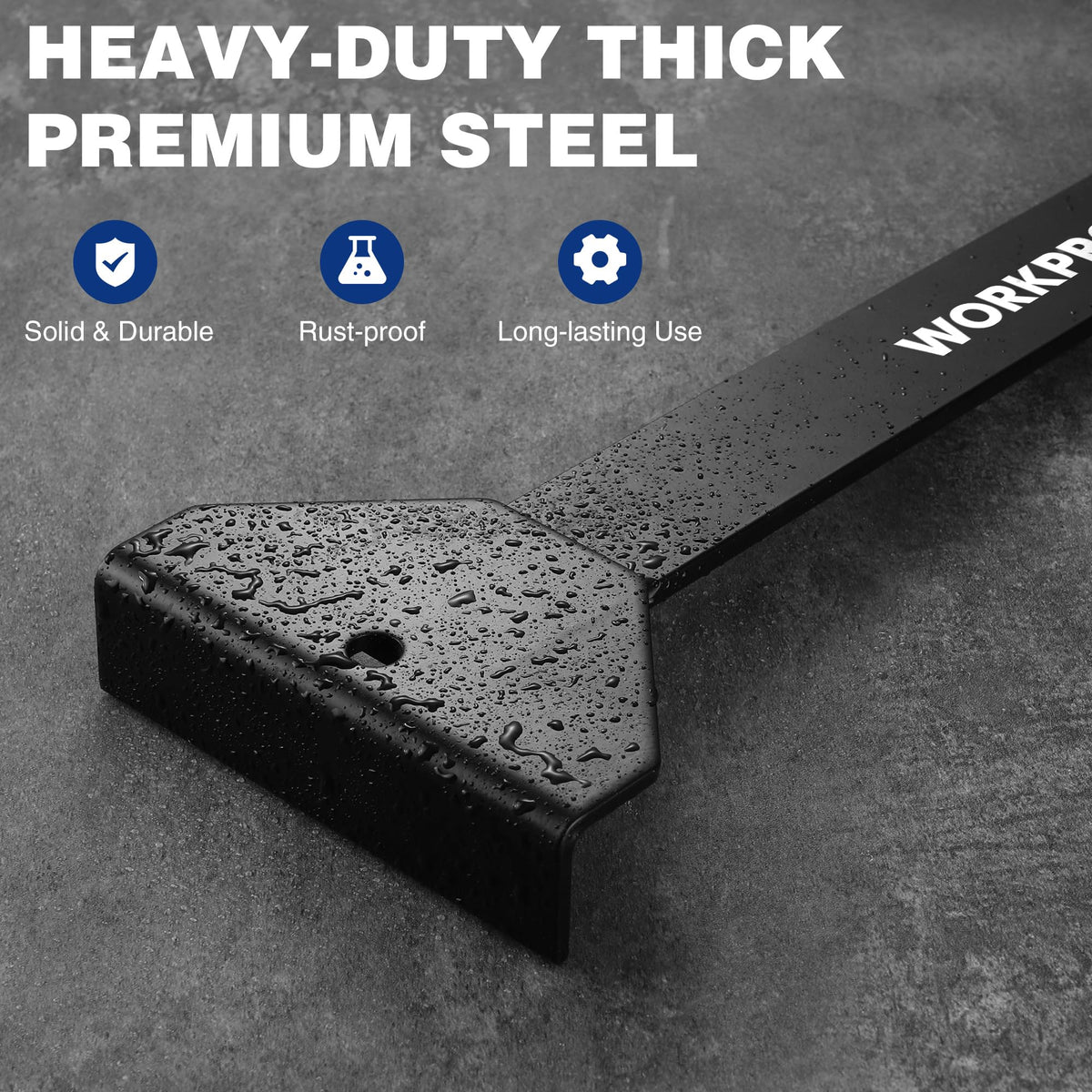WORKPRO pull bar fully felted bottom guarding floors during installation