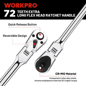 WORKPRO quick-release reversible design enabling fast socket changes.