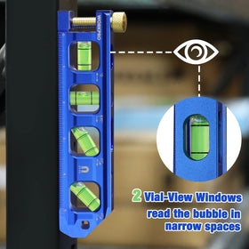 WORKPRO rare-earth magnets bottom design helps secure the level to metal surfaces.