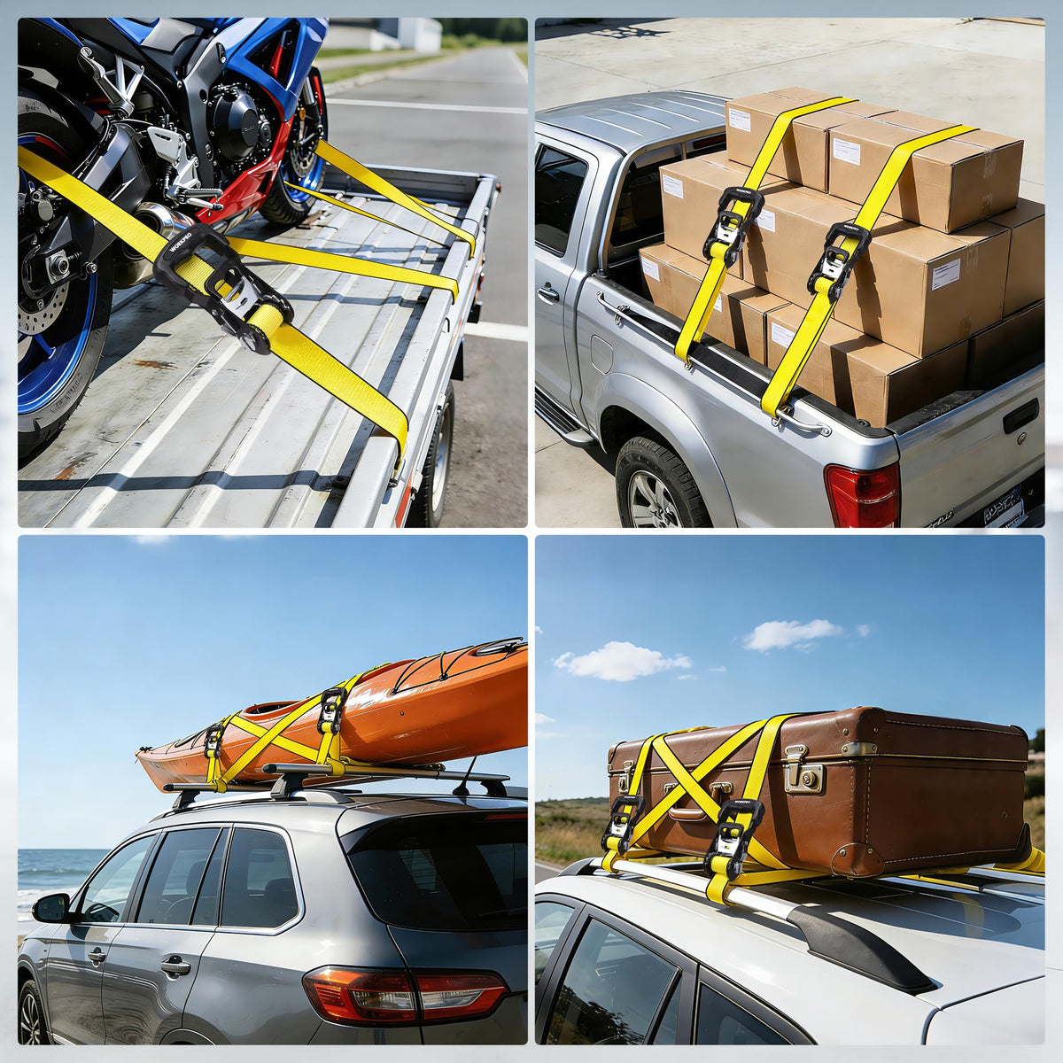 WORKPRO 16-foot straps resist rust and weather for long-term reliability.