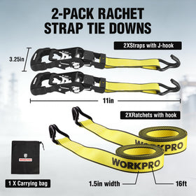 WORKPRO J-hooks with PVC coating prevent slipping and protect surfaces.