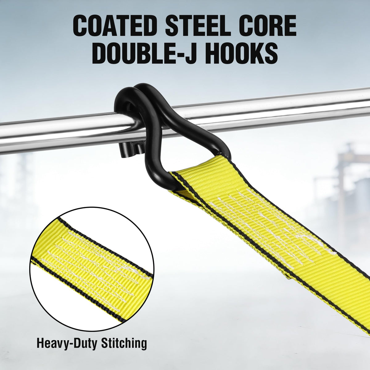 WORKPRO soft loop attachment reduces abrasion for secure cargo.
