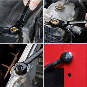 WORKPRO rolling pouch keeps wrenches neatly stored in trunk or toolbox.