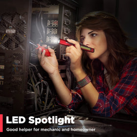 WORKPRO Pen Light UV mode (365nm) detects leaks and stains.