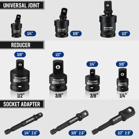 WORKPRO reducer 1-4 to 3-8 enables versatile access in tight spaces