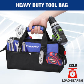WORKPRO reinforced bottom plate protects tools from impact