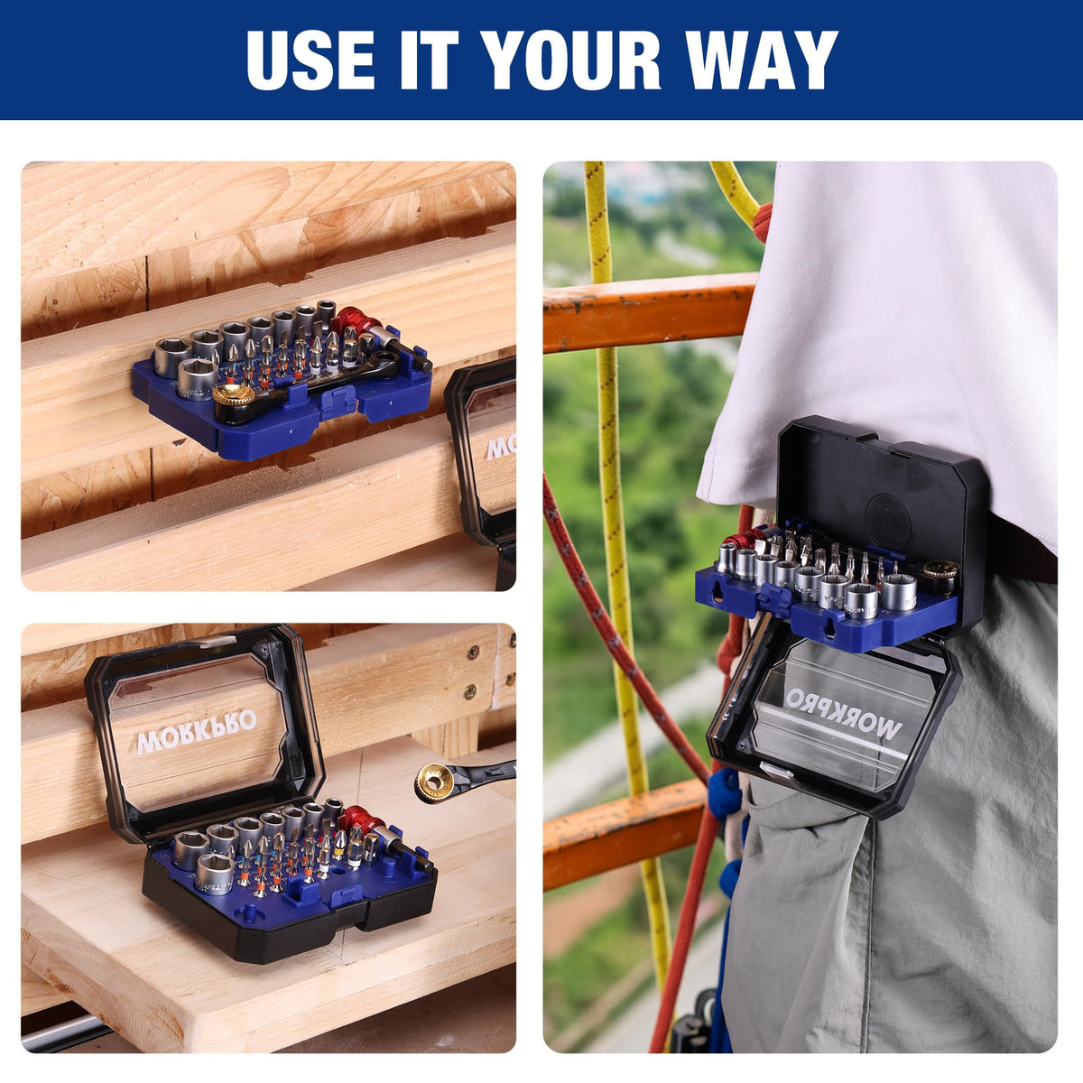 WORKPRO rugged storage case for organized portable repair kits