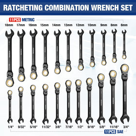 WORKPRO SAE sizes from 1/4 to 3/4 inch for versatile automotive repairs.