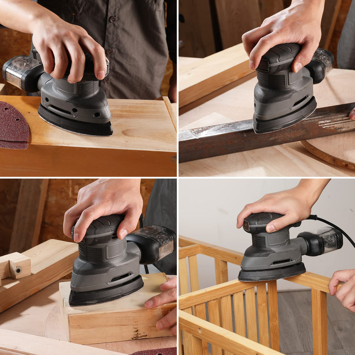 WORKPRO 240 grit pad provides fine finishing for a clean final touch.