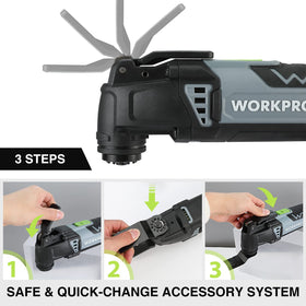 WORKPRO scraper and sanding pad offer smoothing and finishing capabilities