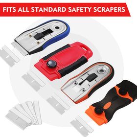 Scraping paint from tiles with WORKPRO blades.