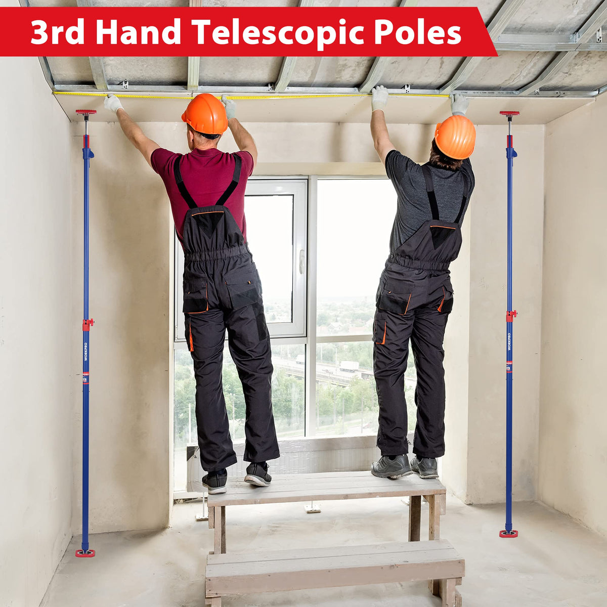 WORKPRO loads stabilization pole helps secure cargo in trucks or racks.