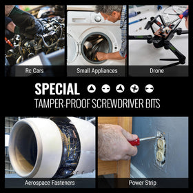 WORKPRO 32-piece set supports precision work with secure bit engagement.