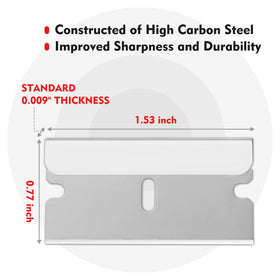 Close-up of WORKPRO blade edge showing sharp, durable carbon steel.
