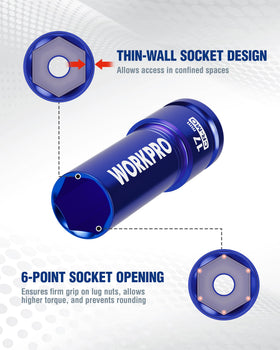 WORKPRO removable sleeves shielding wheels from scratches during service.