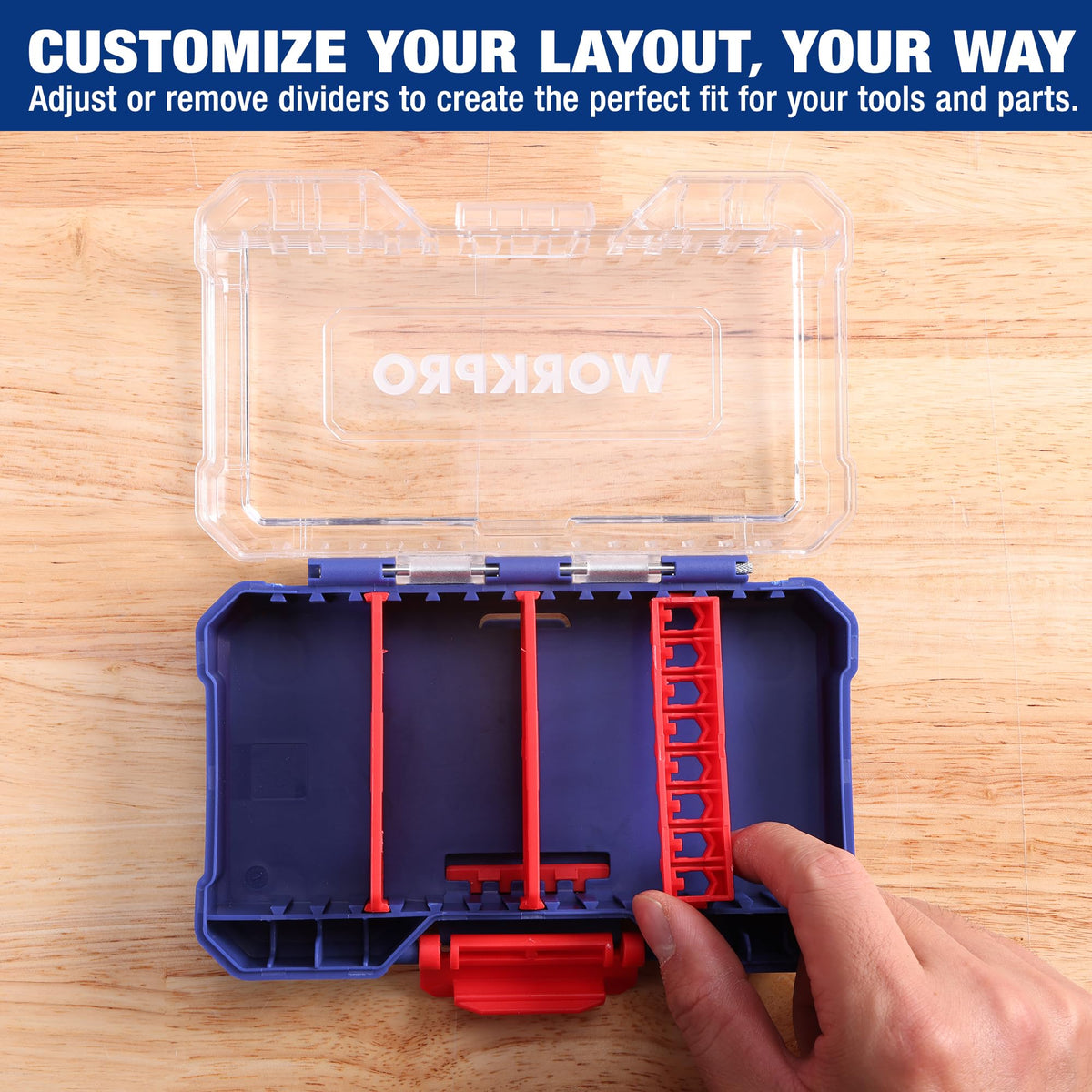 WORKPRO small parts organizer ideal for home repairs and DIY projects