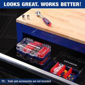 WORKPRO small parts organizer professional grade storage for technicians and craftsmen
