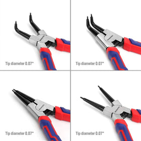 WORKPRO external straight jaw pliers for easy external ring installation.