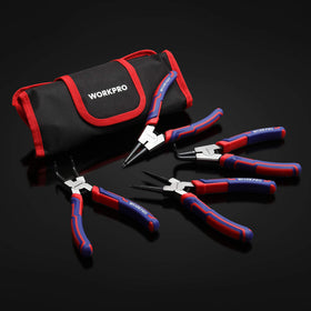 WORKPRO internal bent jaw pliers for precision in recessed rings.