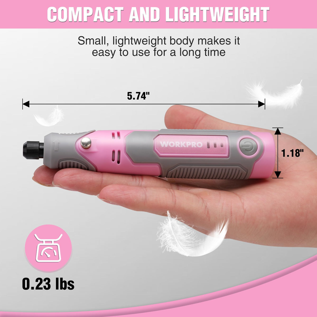 WORKPRO soft rubber handle gives a secure, non-slip grip