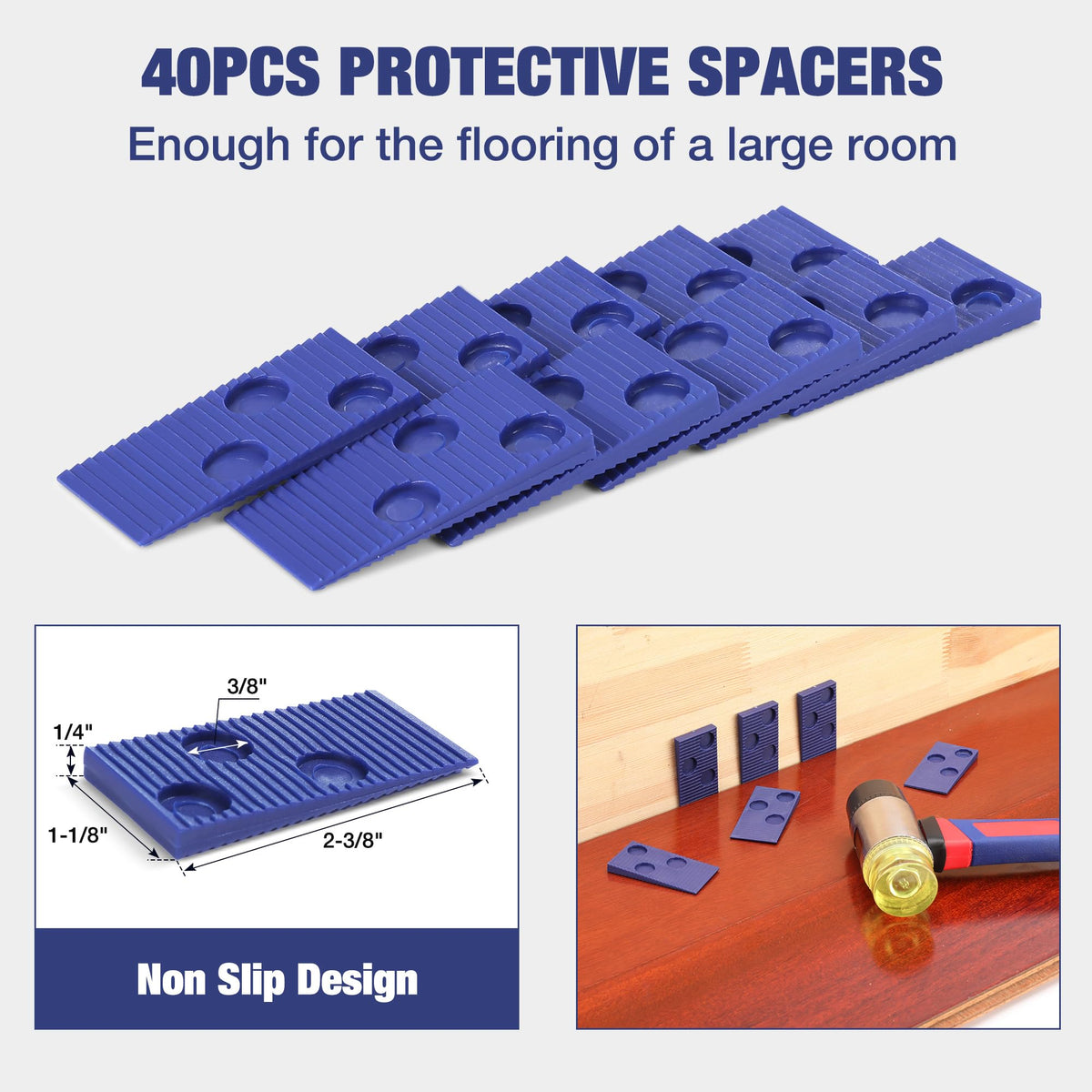 WORKPRO spacers 40-piece non-slip set maintains consistent gaps