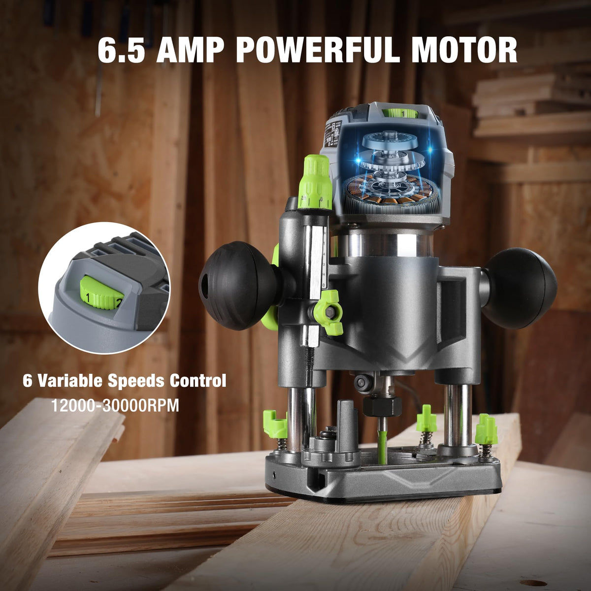 WORKPRO straight guide supports precise straight cuts.