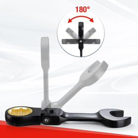 WORKPRO wrench set made from chrome-vanadium steel for durability and strength.