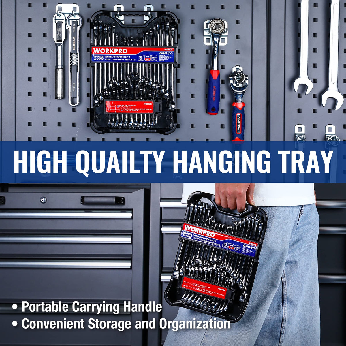 WORKPRO stubby wrenches in compact profile for tight spaces