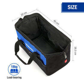 Sturdy bottom supports heavier tool loads on site.