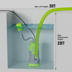 Five adapter fittings for hoses and irrigation setups included