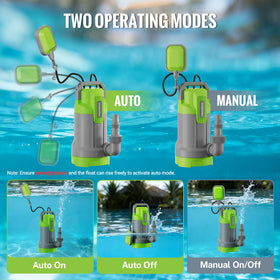 Can handle clean and dirty water to tackle versatile drainage tasks