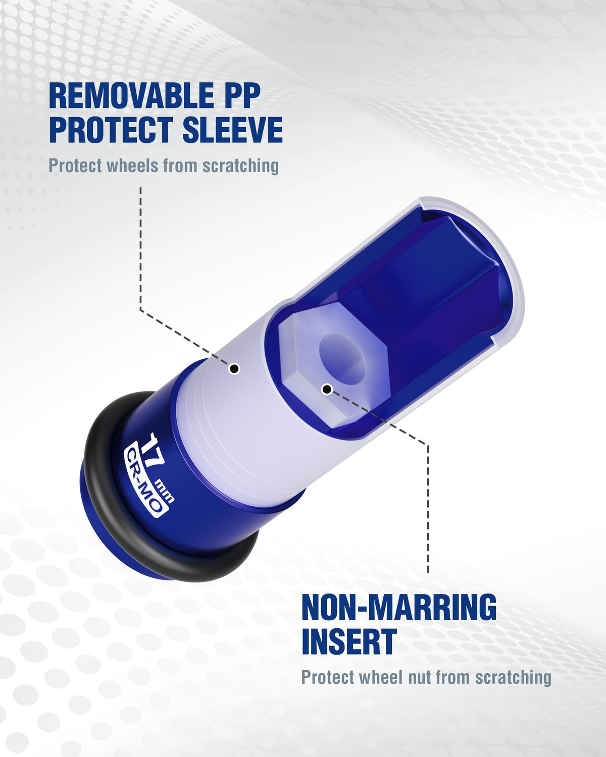 WORKPRO slim-thin wall design fits behind brakes and into narrow spaces.