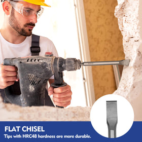 WORKPRO three-piece flat chisels for smooth concrete and stone cutting
