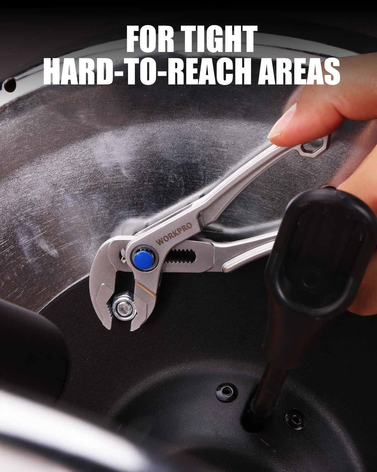 WORKPRO compact pliers suited for tight spaces and cramped tool drawers.