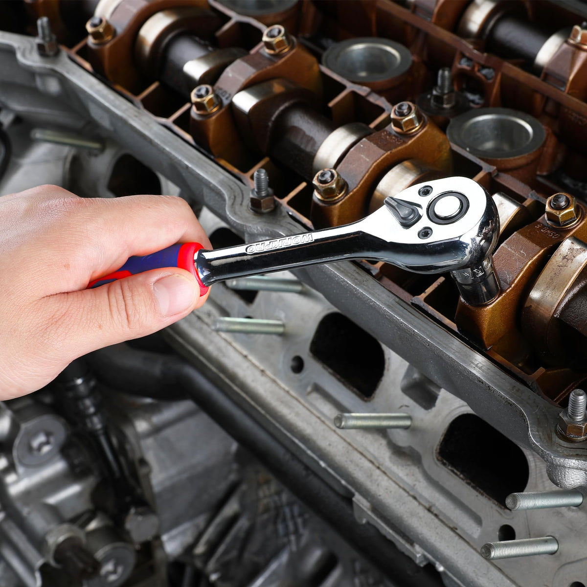 WORKPRO toolbox-ready kit suitable for auto repair and DIY projects.
