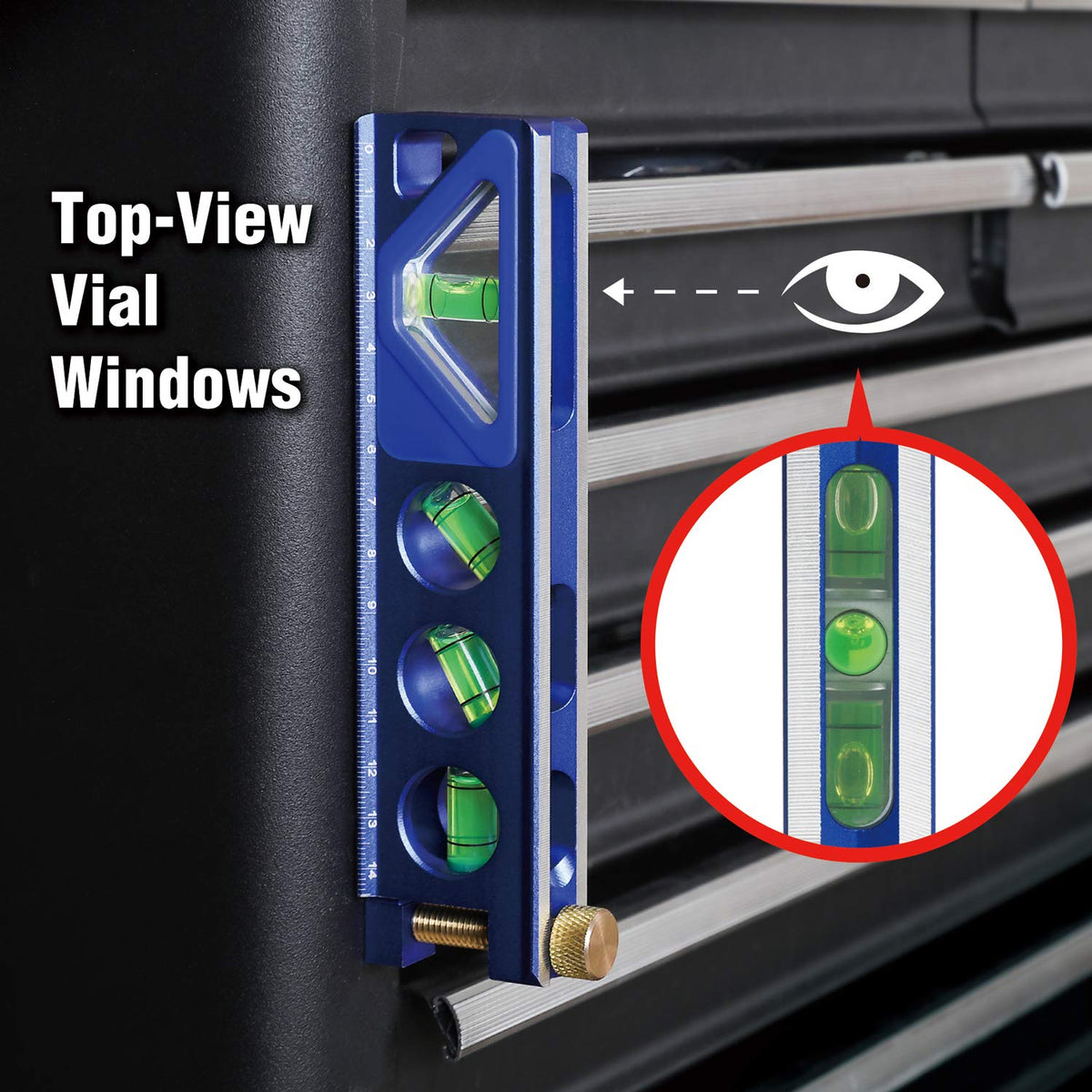 WorkPRO Torpedo Level magnet holds firmly to metal surfaces