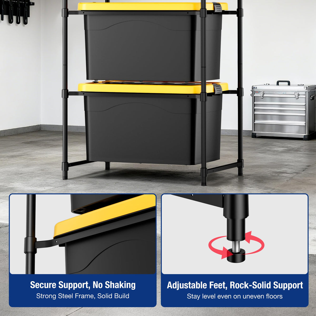 WORKPRO no-tools snap-fit assembly for quick setup