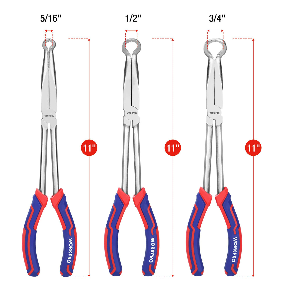 WORKPRO tri-color TPR handles reduce fatigue for extended DIY sessions.