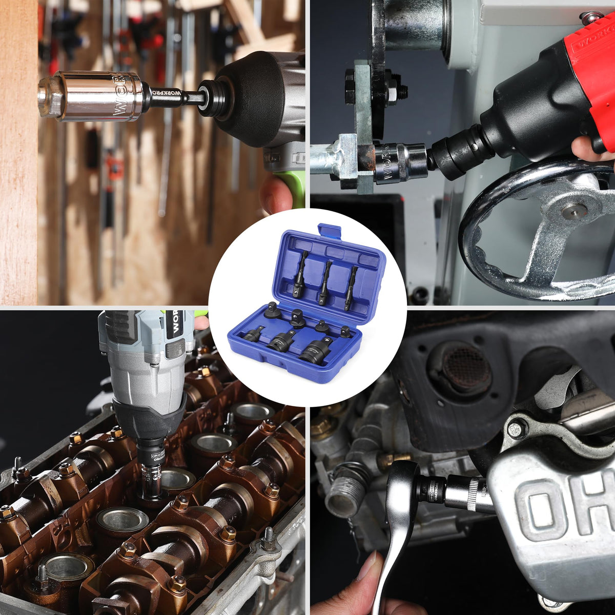 WORKPRO universal joint socket 1/2 reaches large fasteners