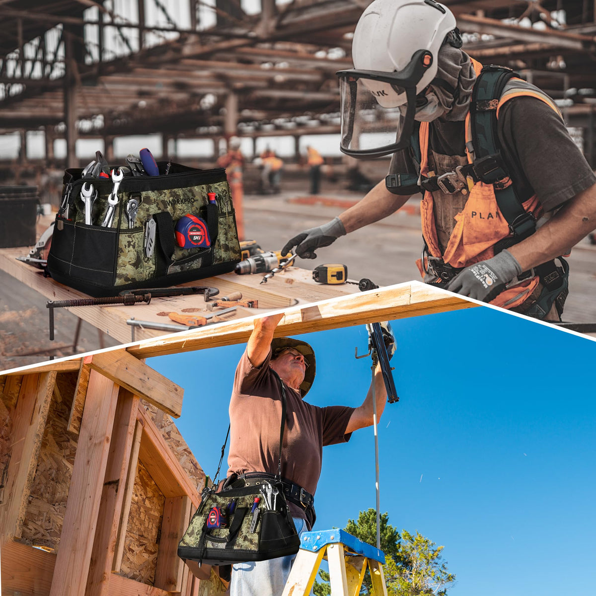 WORKPRO VEIL camouflage pattern adds outdoor style to equipment.