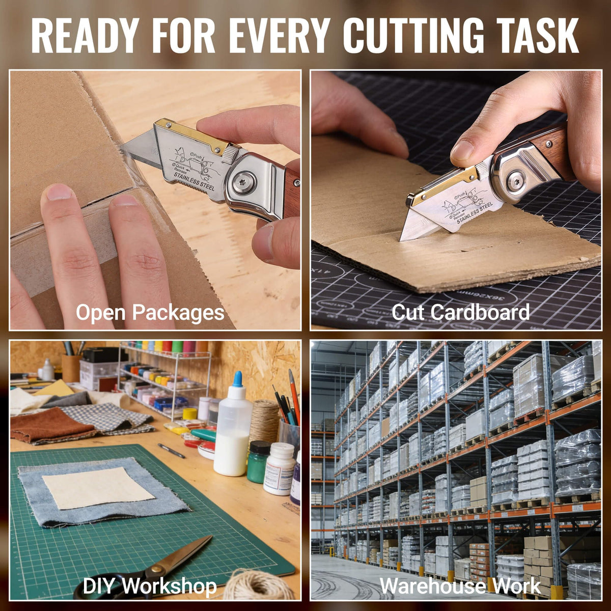 WorkPro versatile cutting applications for paper, fabric, plastic, and more.