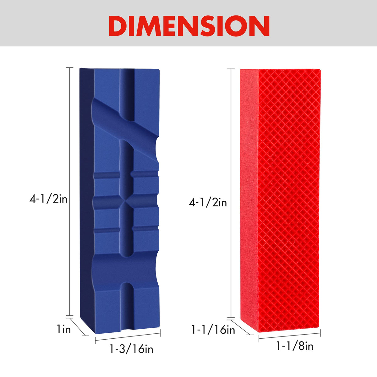WORKPRO vise jaw pads waffle surface closeup for flat-surface protection