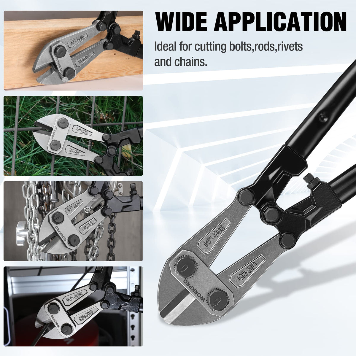 WORKPRO W017004A cutting capacity suitable for varying hardness materials