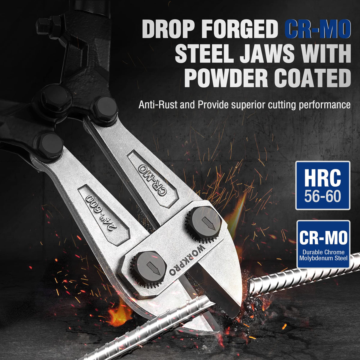 WORKPRO W017006A lever-fulcrum design enables easier cutting with less effort