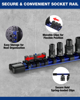 WORKPRO hanging-hole rail for wall pegboard storage